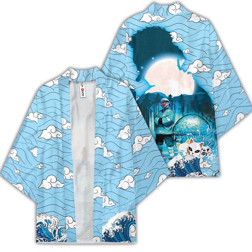 Sankonji Kimono Anime Demon Slayer Otaku Merch Clothes GOT1308 Unisex / S Official Anime Kimono Merch