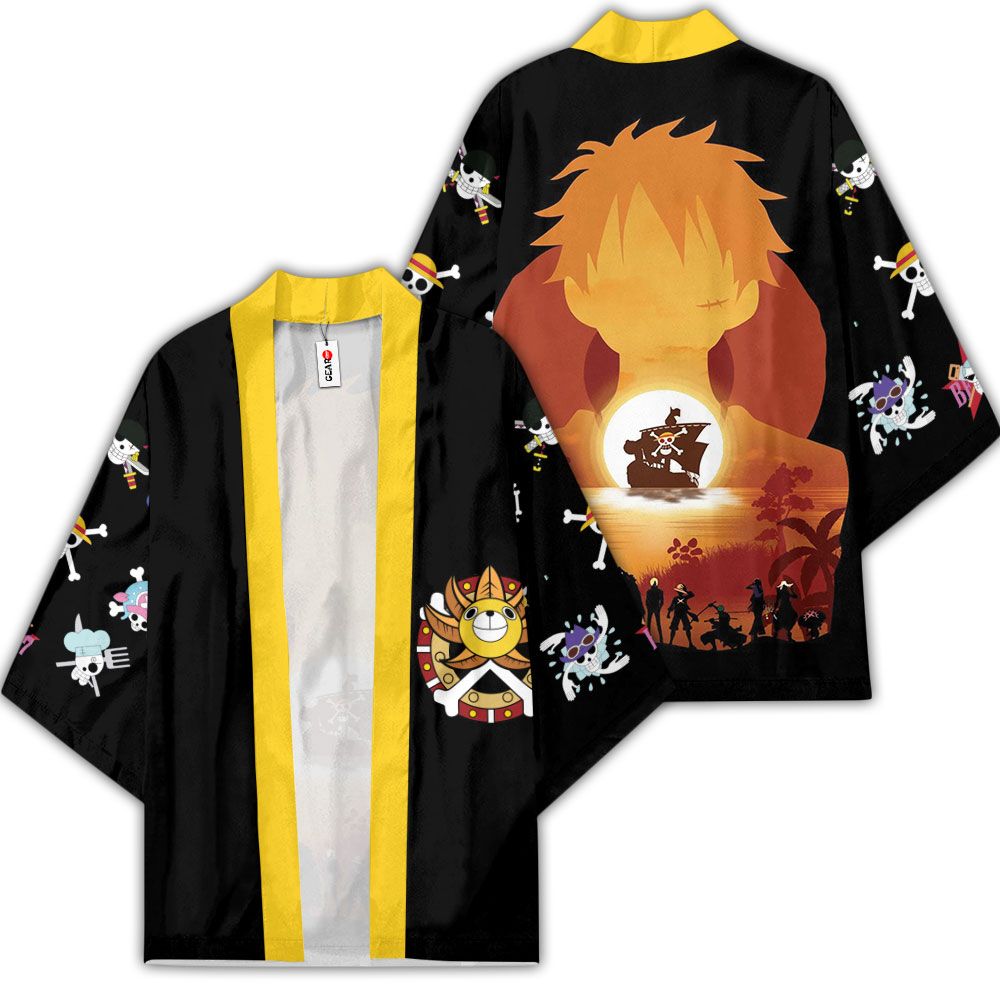 Hải tặc Mũ rơm Kimono Anime One Piece Merch Quần áo GOT1308 Unisex / S Official Anime Kimono Merch