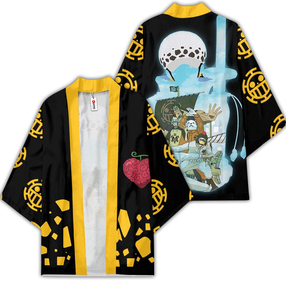 Law Heart Pirates Kimono Anime One Piece Merch Clothes GOT1308 Unisex / S Official Anime Kimono Merch