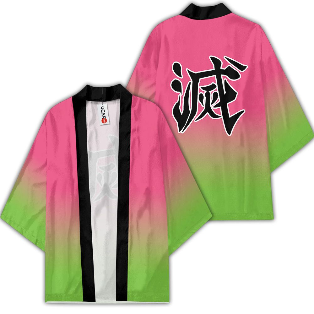 Mitsuri Kanroji Kimono Đồng phục tùy chỉnh Anime Demon Slayer Merch Quần áo GOT1308 Unisex / S Chính thức Anime Kimono Merch