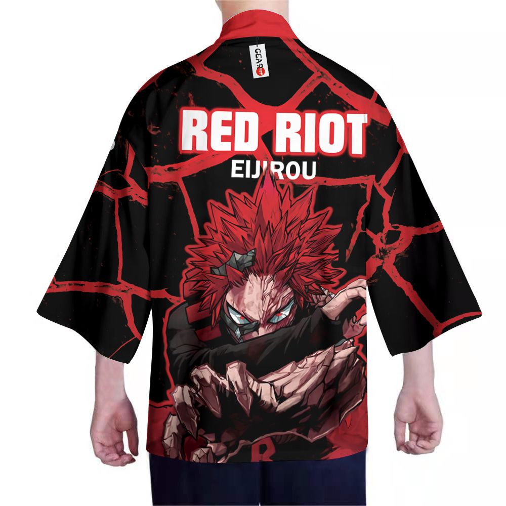 Red Riot Eijiro Kimono Custom Anime My Hero Academia Merch Clothes GOT1308 Unisex / S Official Anime Kimono Merch