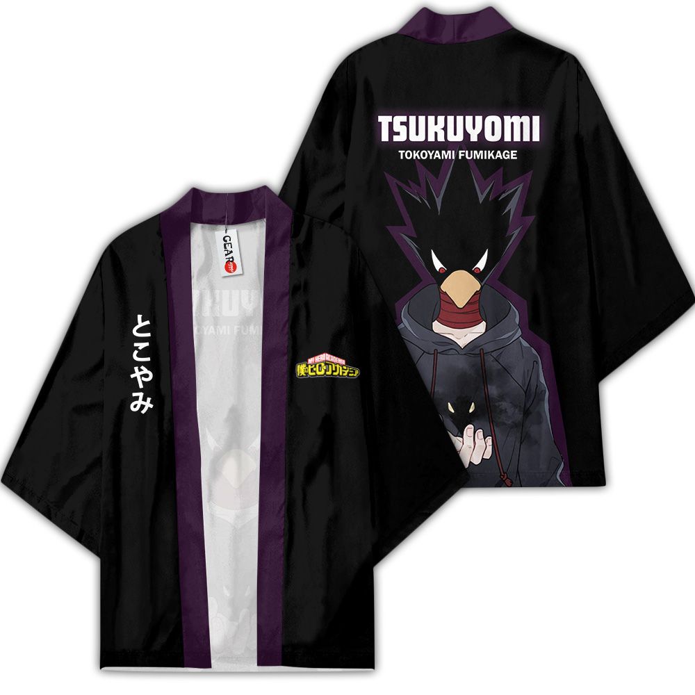 Fumikage Tokoyami Kimono Custom Anime My Hero Academia Merch Clothes GOT1308 Unisex / S Official Anime Kimono Merch
