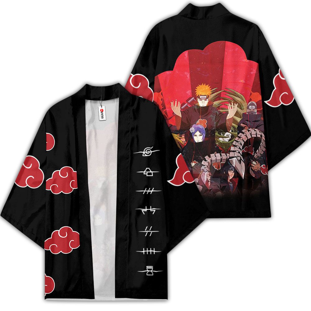 Akatsuki Kimono Custom Anime Naruto Merch Quần áo GOT1308 Unisex / S Anime Official Kimono Merch