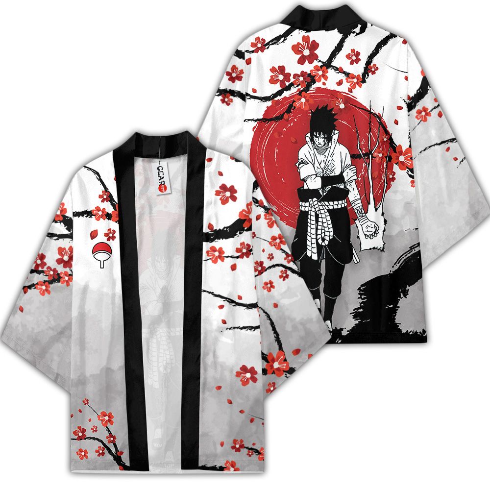 Sasuke Kimono Custom Japan Style Anime Naruto Merch Clothes GOT1308 Unisex / S Official Anime Kimono Merch
