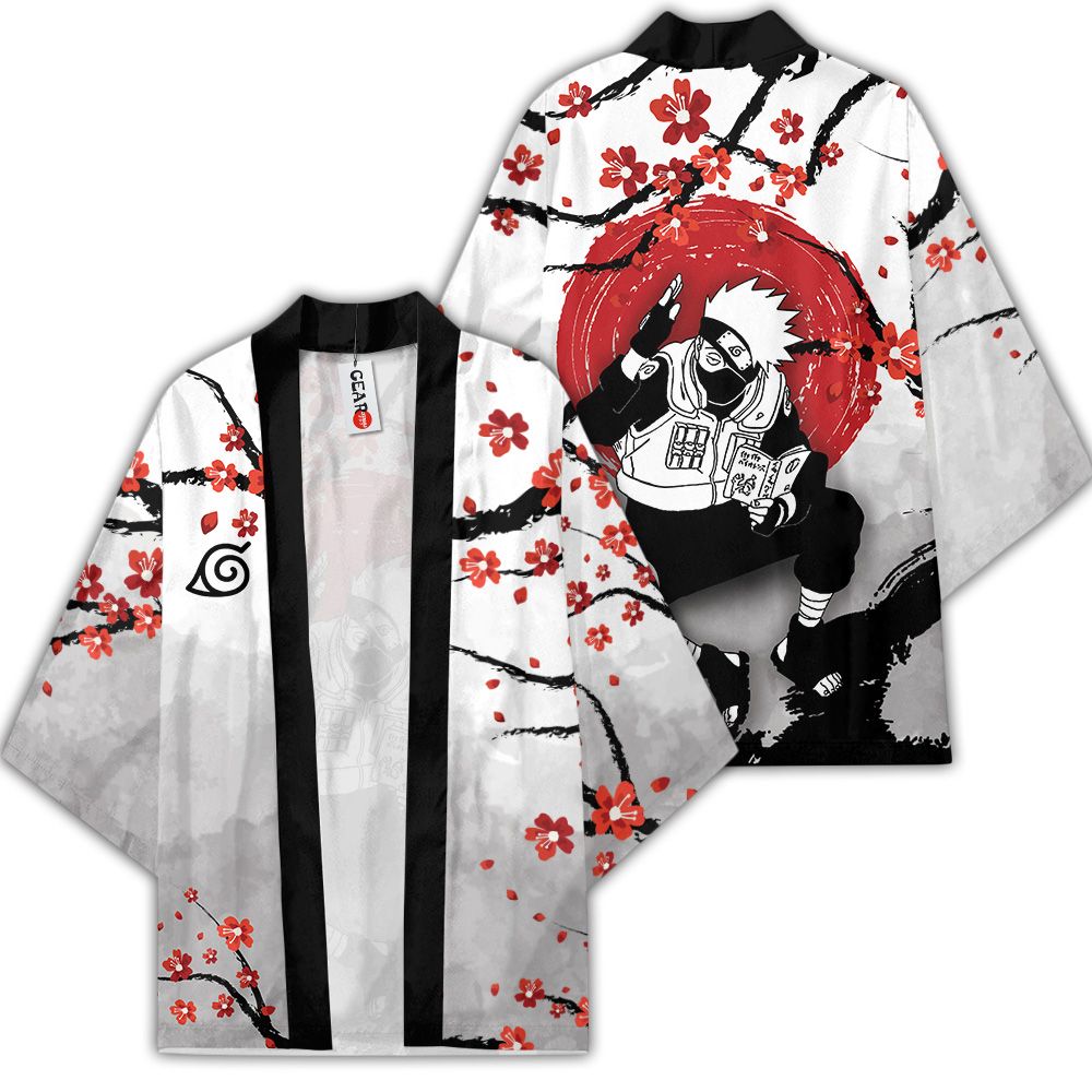 Kakashi Kimono Custom Japan Style Anime Naruto Merch Clothes GOT1308 Unisex / S Official Anime Kimono Merch