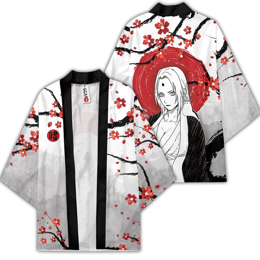 Tsunade Kimono Custom Cherry Blossom Anime Naruto Merch Clothes GOT1308 Unisex / S Official Anime Kimono Merch