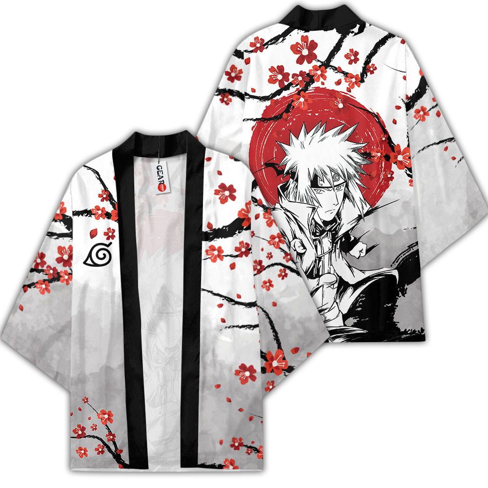 Minato Kimono Custom Cherry Blossom Anime Naruto Merch Clothes GOT1308 Unisex / S Official Anime Kimono Merch
