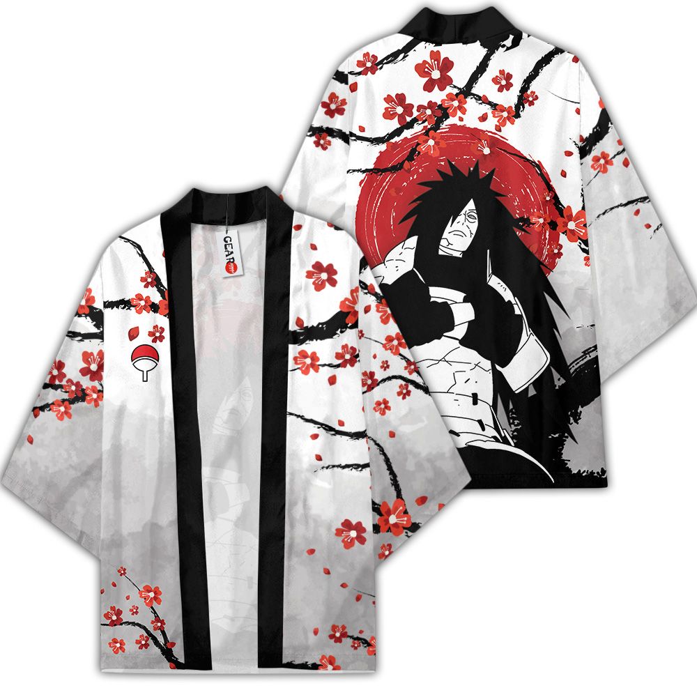 Madara Kimono Custom Cherry Blossom Anime Naruto Merch Clothes GOT1308 Unisex / S Official Anime Kimono Merch