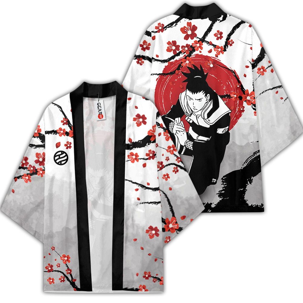 Shikamaru Kimono Custom Cherry Blossom Anime Naruto Merch Clothes GOT1308 Unisex / S Official Anime Kimono Merch
