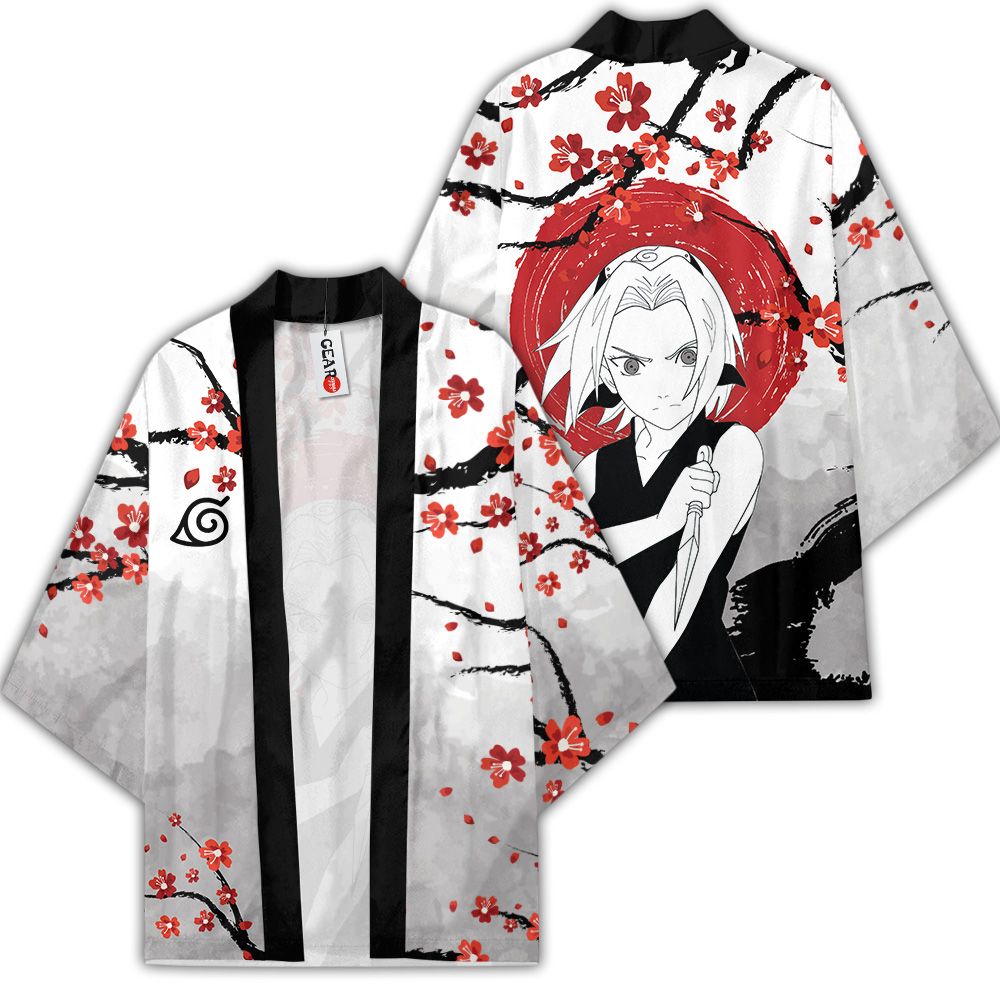 Haruno Sakura Kimono Custom Cherry Blossom Anime Naruto Merch Clothes GOT1308 Unisex / S Official Anime Kimono Merch