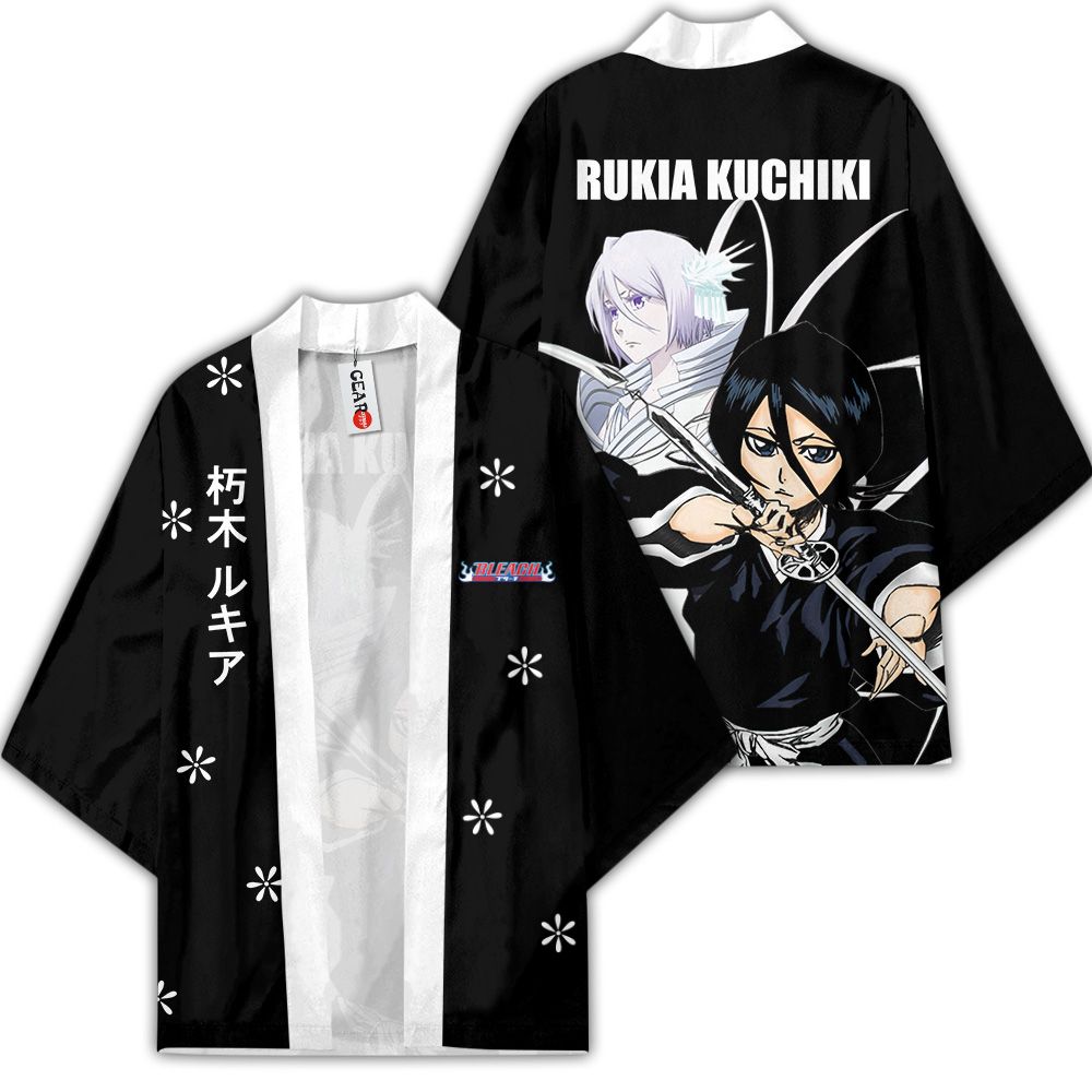 Rukia Kuchiki Kimono Custom Anime Bleach Merch Quần áo GOT1308 Unisex / S Official Anime Kimono Merch