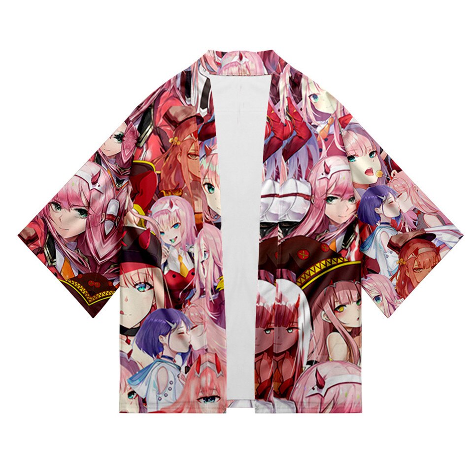 Anime Darling in the Franxx 3D Japanese Kimono Haori Yukata Cosplay Women Men Fashion Summer Casual 5 - Anime Kimono