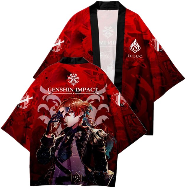 Game Genshin Impact Xiao Kaedehara Kazuha Barbatos Venti Klee Haori Kimono Cosplay Costumes Coat Shirt Adult 4.jpg 640x640 4 - Anime Kimono