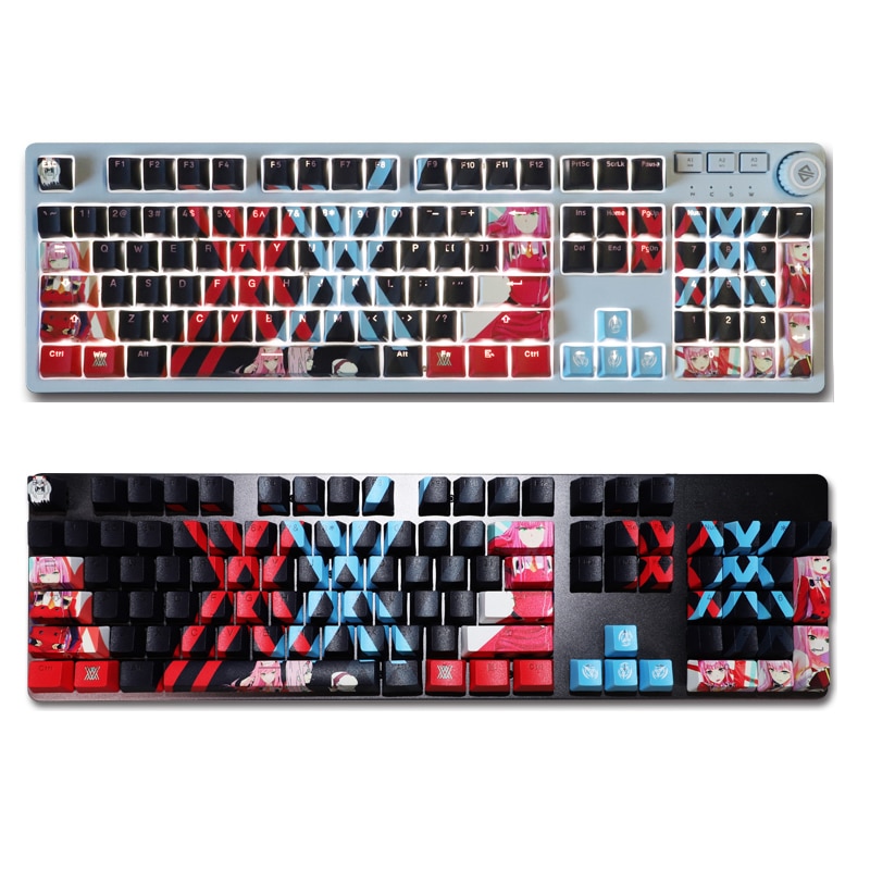 Darling In The Franxx Character Zero Two Printed Keycap Pbt Cherry Profile Sublimation Mechanical Keyboard Key 5 - Anime Kimono