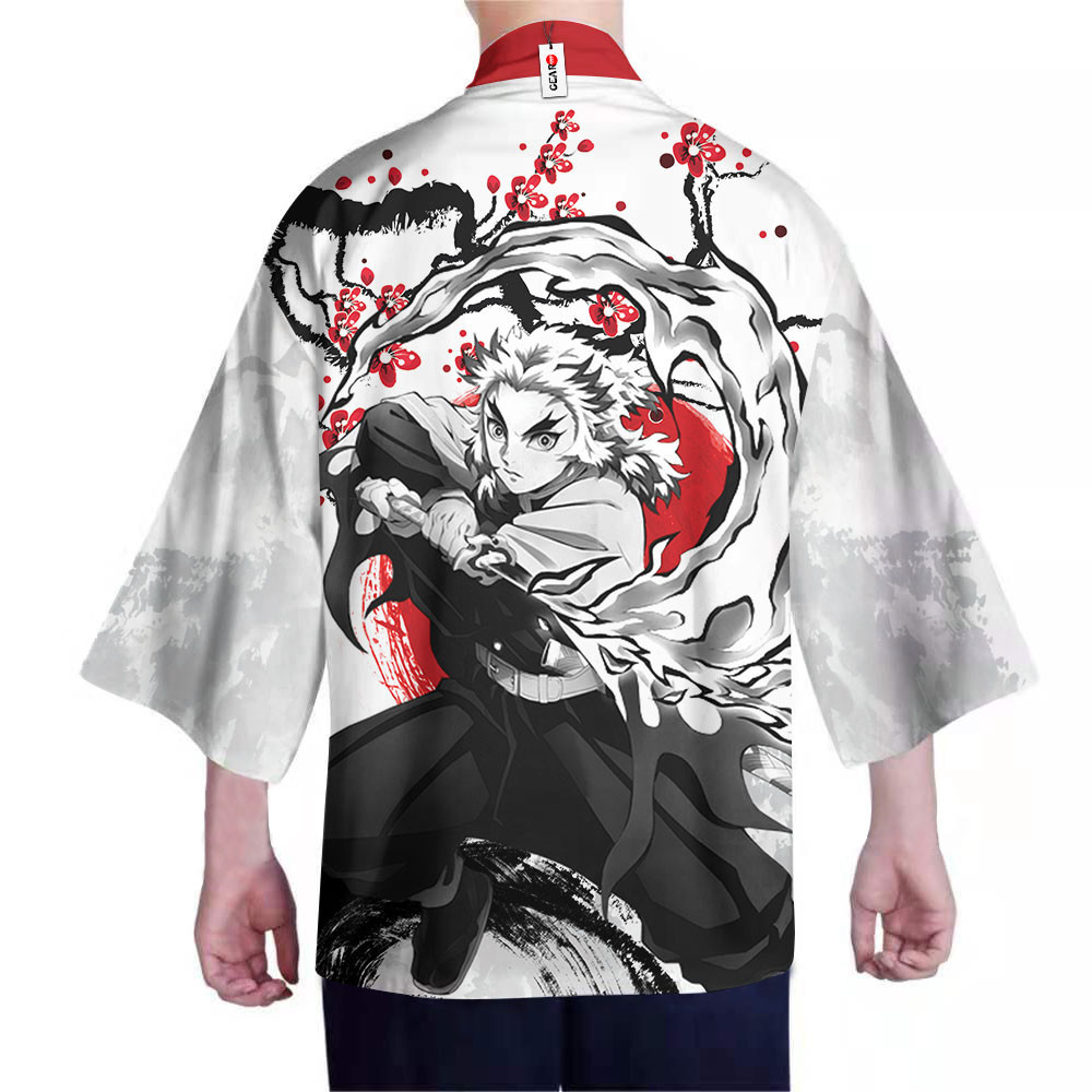 Kyojuro Rengoku Kimono Shirts Custom Haori Japan Style